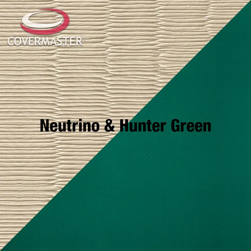 Neutrino and hunter green colored floor covering.